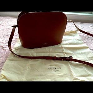 Sezane Chocolate Héritage Victor Bag